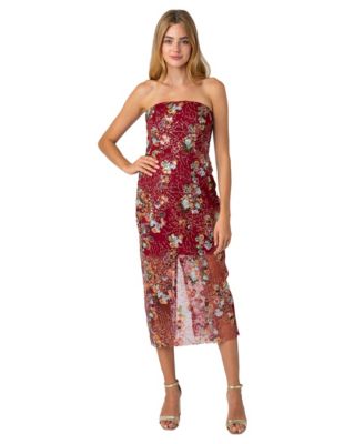 Sam Edelman - Women's Floral Sequin Strapless Dress