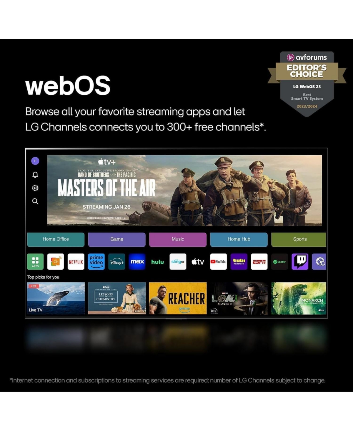 Lg 43" Qned 4K Smart Tv, Quantum Dot, Ai Processor, HDR10, webOS, Dolby Atmos, ThinQ, Alexa, Magic Remote, Gaming Optimizer - 43QNED80TUC