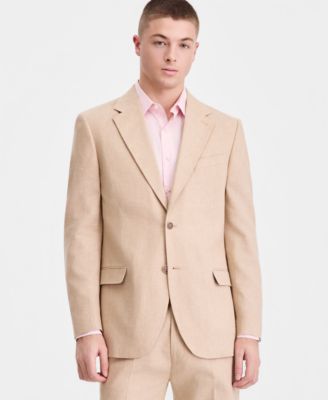 Men's Modern-Fit Cotton & Linen Nested Suit 