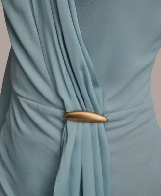 Women's Long Sleeve Faux Wrap Knit Top