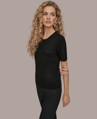 Women's Beaded Crewneck Sweater