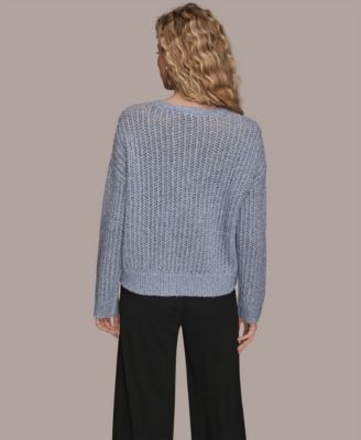 Women's Oversized Long Sleeves Open Stitch Sweater