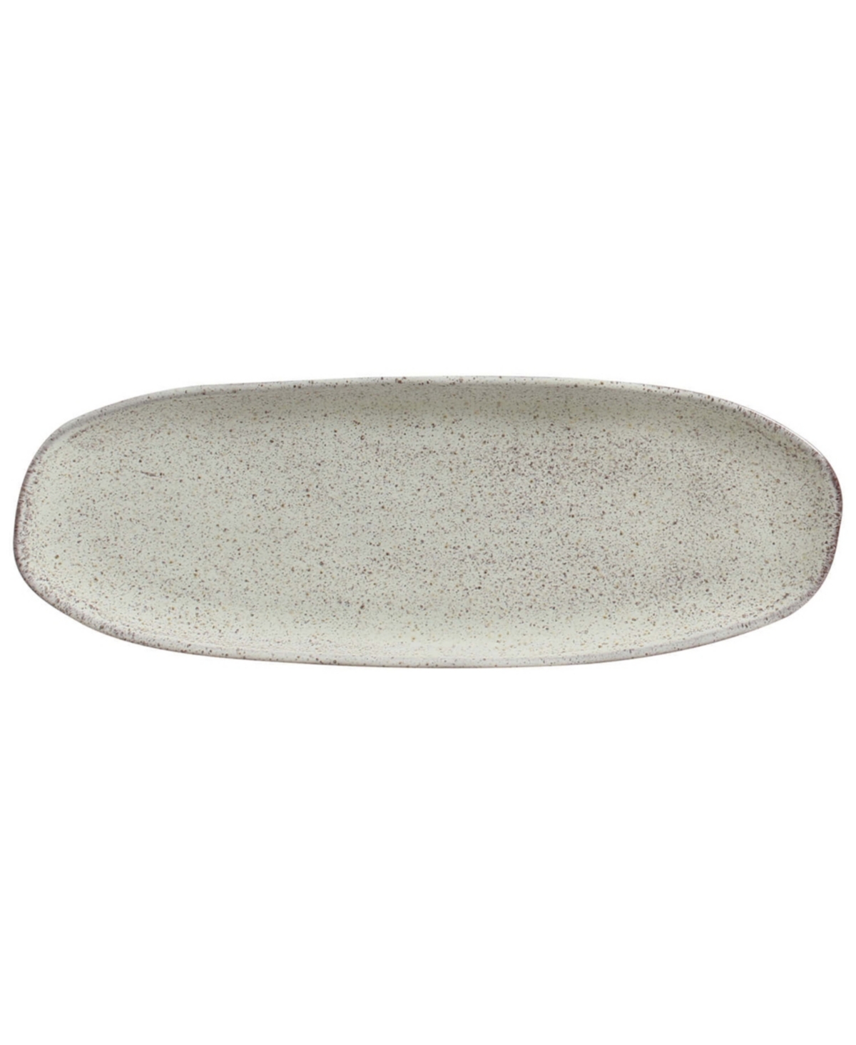 Porto Brasil 14.17" Stoneware Large Shallow Oval Platters, Set Of 4 In Gray