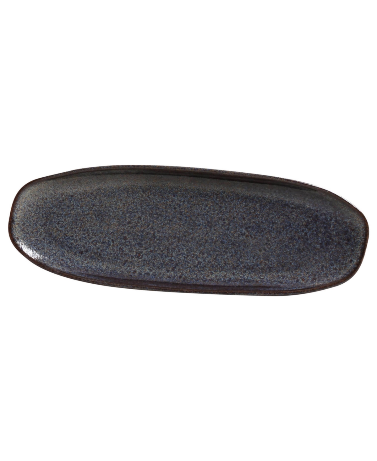 Porto Brasil 14.17" Stoneware Large Shallow Oval Platters, Set Of 4 In Blue