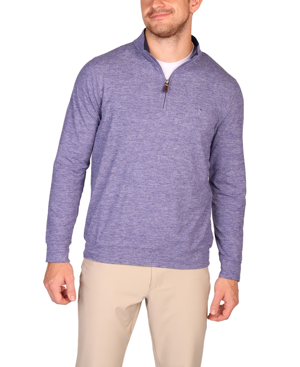 Tailorbyrd Men's Brushed Melange Super Soft Quarter Zip