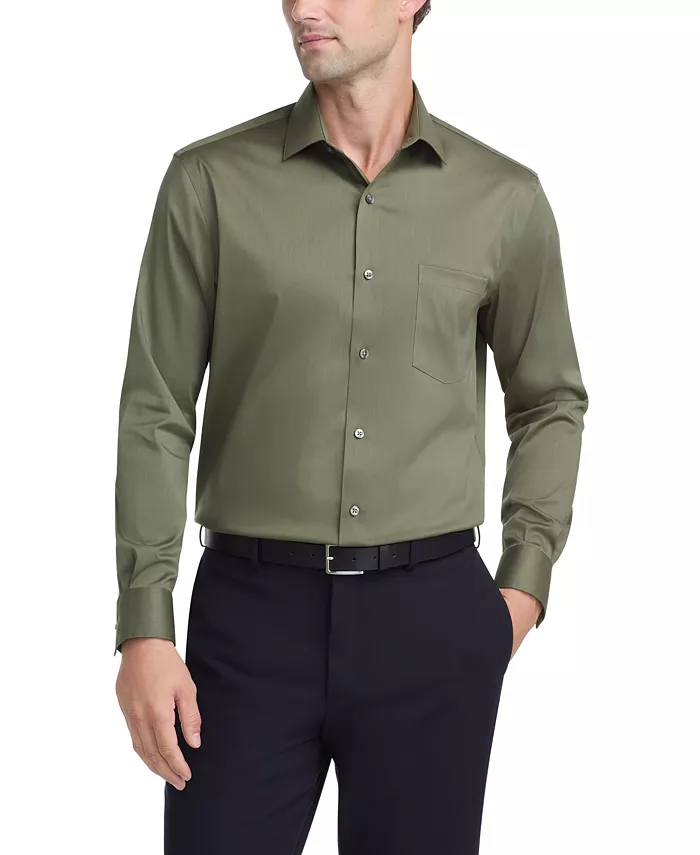 Men's Regular Fit Ultra Wrinkle Free Flex Collar Dress Shirt