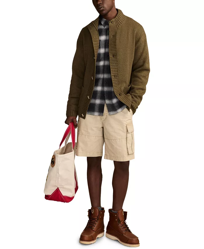 Men's Button Down Mock Neck Cardigan - thumbnail 7