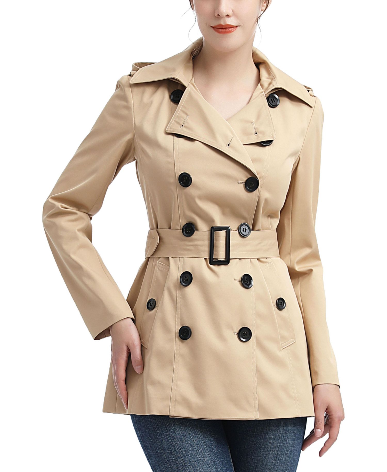 Women's kimi + kai Classic Short Trench Coat