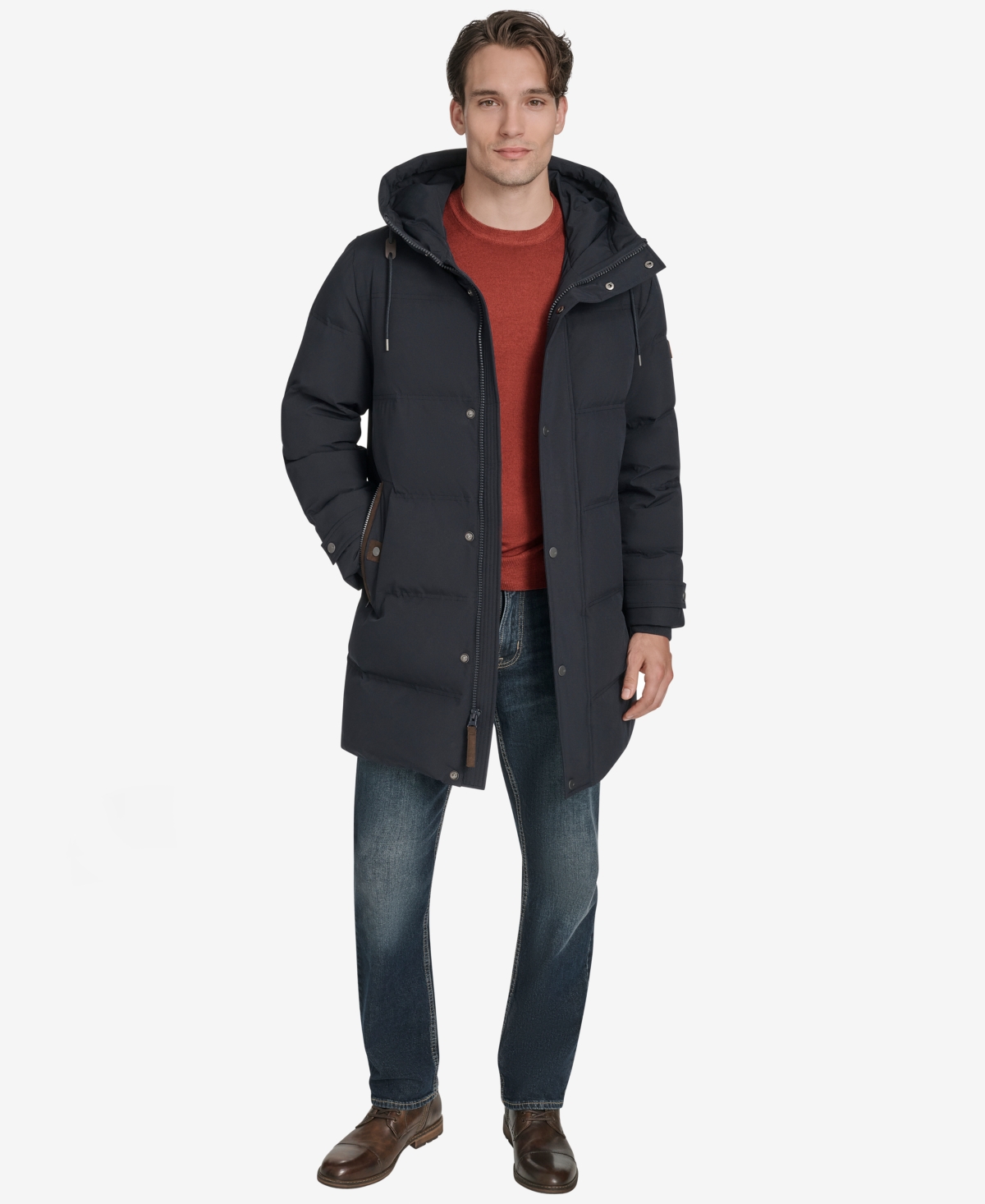 Marc New York Men's Rummel Core Hooded Stadium Coat In Black