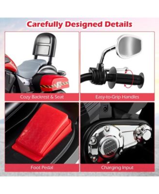 6V Powered Toddler 3-Wheel Motorbike Ride On Toy with Horn and Headlight