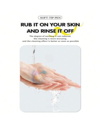 60 Colors Acrylic Paint Brush Markers Set, Water-Based Painting Art Pens for Canvas, Glass, Wood, Paper, Ceramic