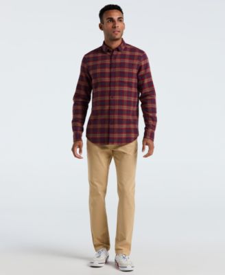 Men's Flannel Slim Fit Long Sleeves Shirt