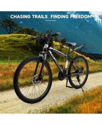 26-Inch 24-Speed Mountain Bike for Adults with Suspension Fork & Dual Disc Brakes, Ready for Adventure