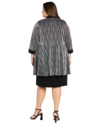 Plus Size Glitter Jacket Dress