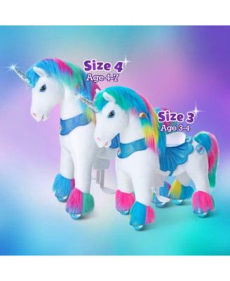Model Y Rainbow Unicorn Rideable Toy for Age 4-7