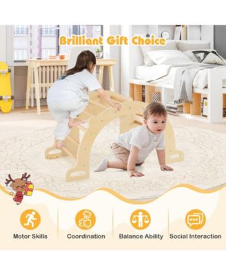 8 in 1 Climbing Arch Sensory Table for Kids with Collapsible Storage Bin for 3+ Years Old