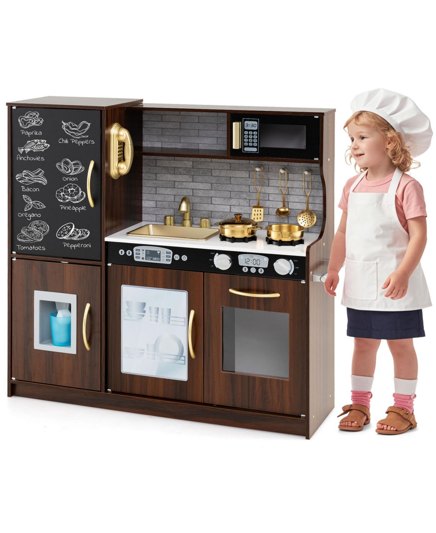 Детские игрушки SUGIFT 11-Piece Play Kitchen Set, Ages 3+, цвет: Коричневый — фото 8