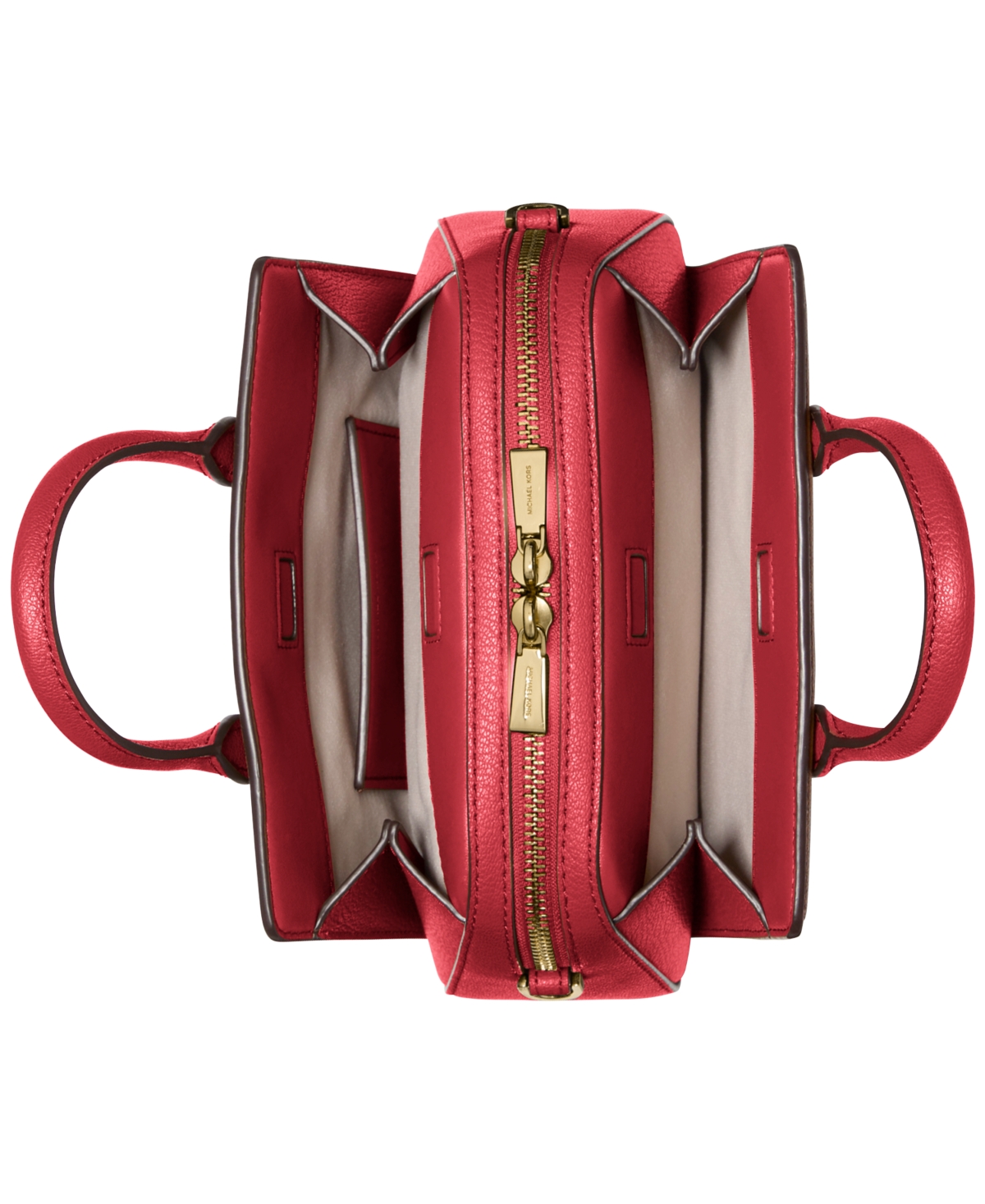 Michael Kors Laila Extra- Small Leather Crossbody In Red