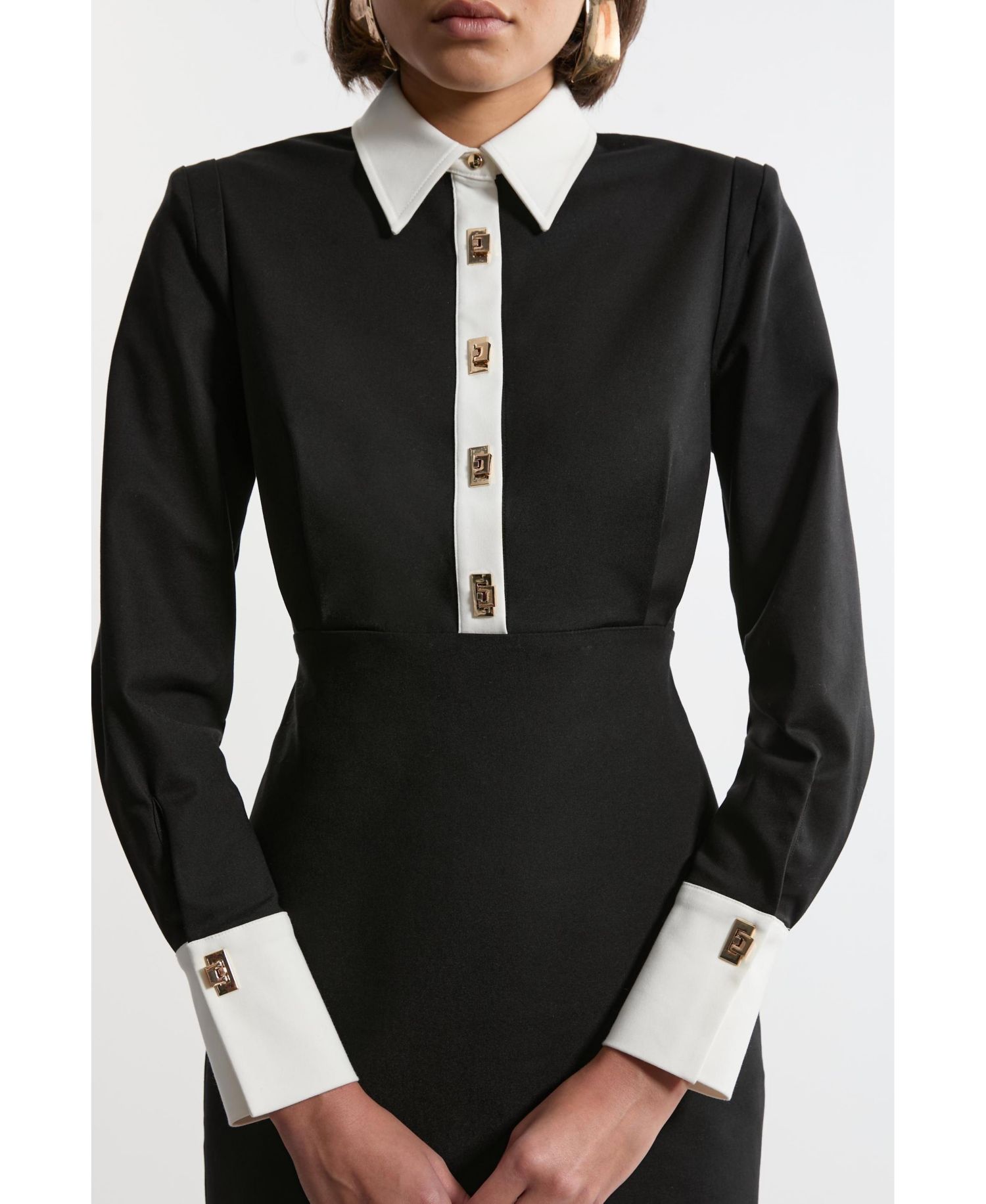 Women's Techno Cotton Shirt Maxi Shirt Dress