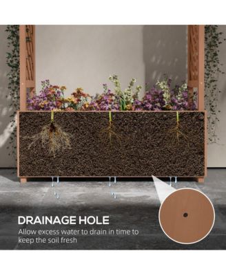 Outsunny Raised Garden Bed with Arch Trellis