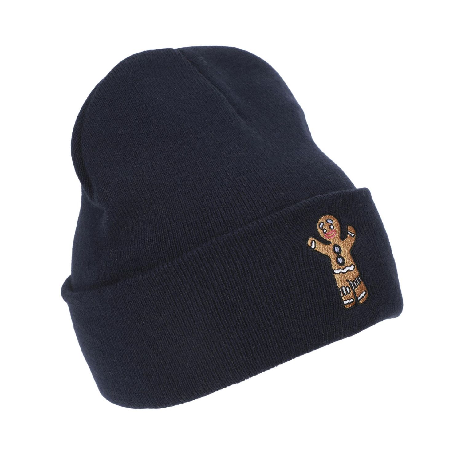 Men's Gingy Embroidery Acrylic Knit Standard Cuff Beanie