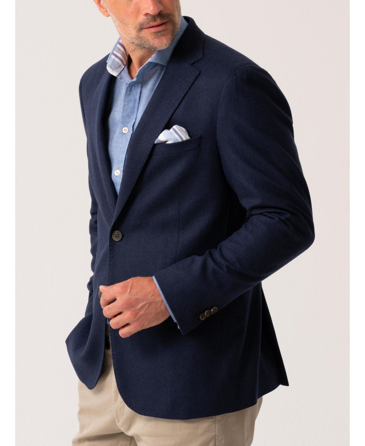 Men's Classic Wool and Cashmere Blend Blazer