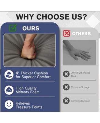 Chaise Lounge Cushions Outdoor Set of 2, 72x21x4 Inch Lounge Chair Cushion, Fade Resistant Patio Sun Lounger Replacement