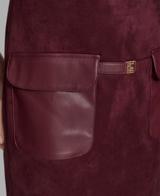 Women's Sleeveless Suede Mini Dress