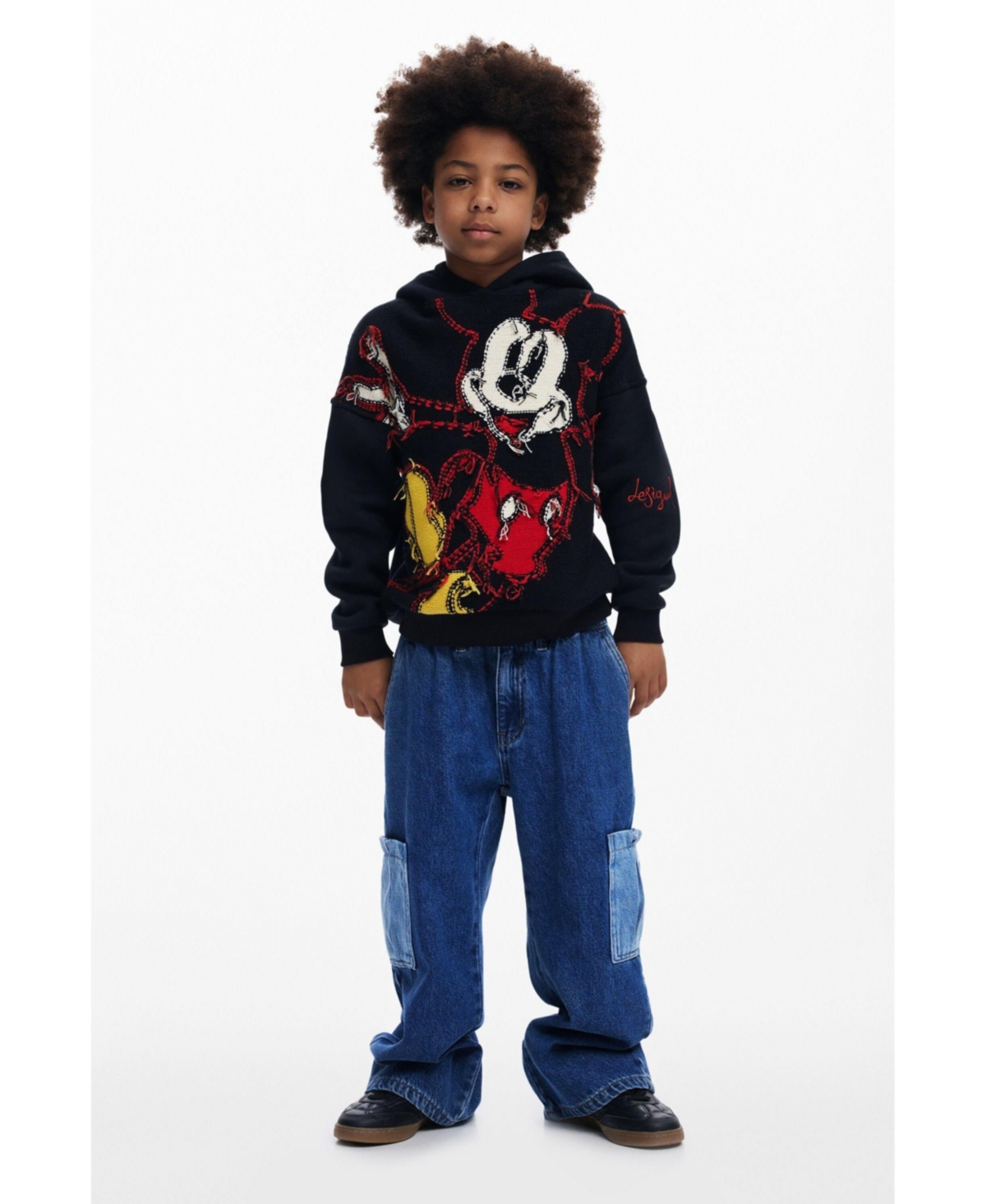 Desigual Girls's Mickey Thread Sweatshirt
