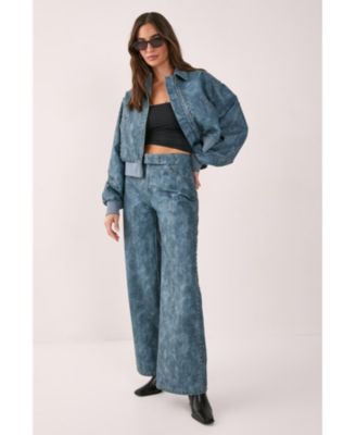 Women's Studded Detail Belted Trouser