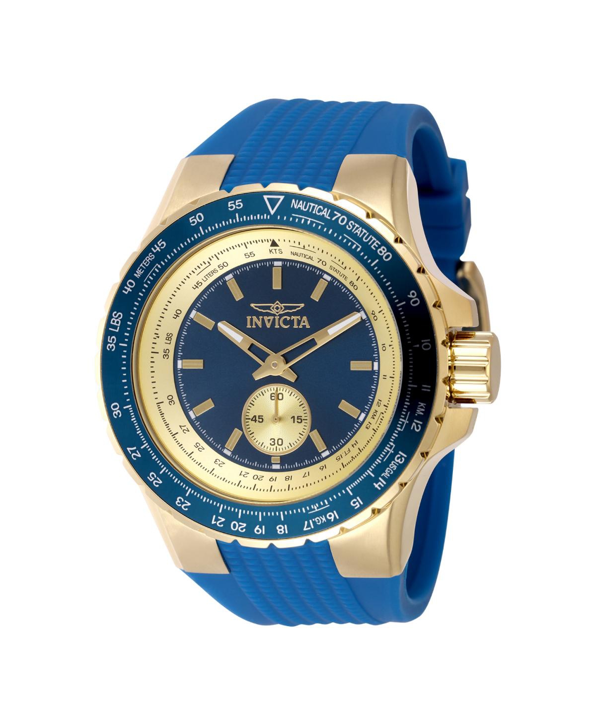 Invicta Men's Aviator Quartz Multifunction Blue Dial Watch