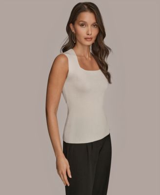 Women's Sleeveless Square Neck Sweater
