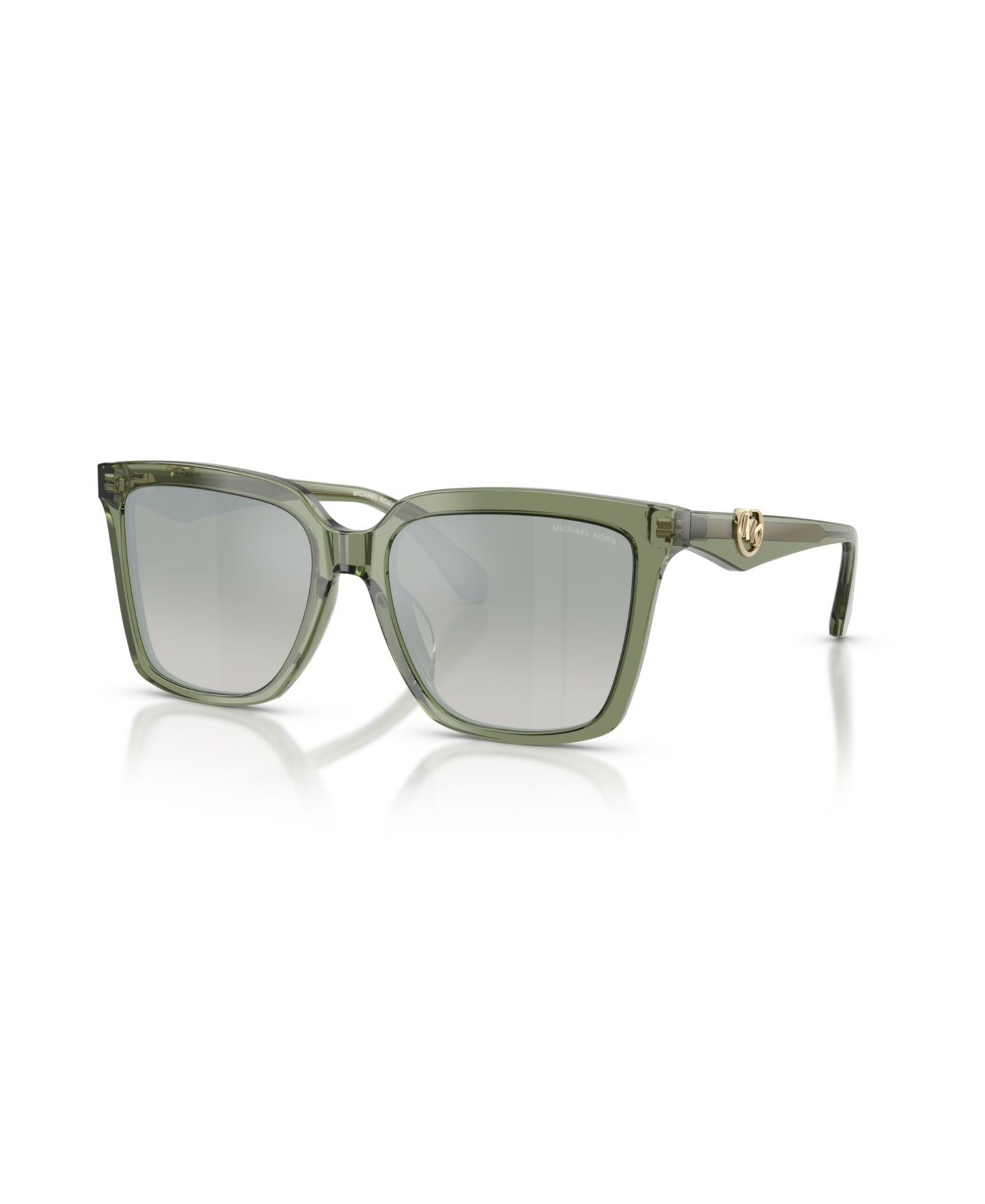 Женские солнцезащитные очки Michael Kors Sunglasses, MK2256U, цвет: Зелёный прозрачный — фото 10