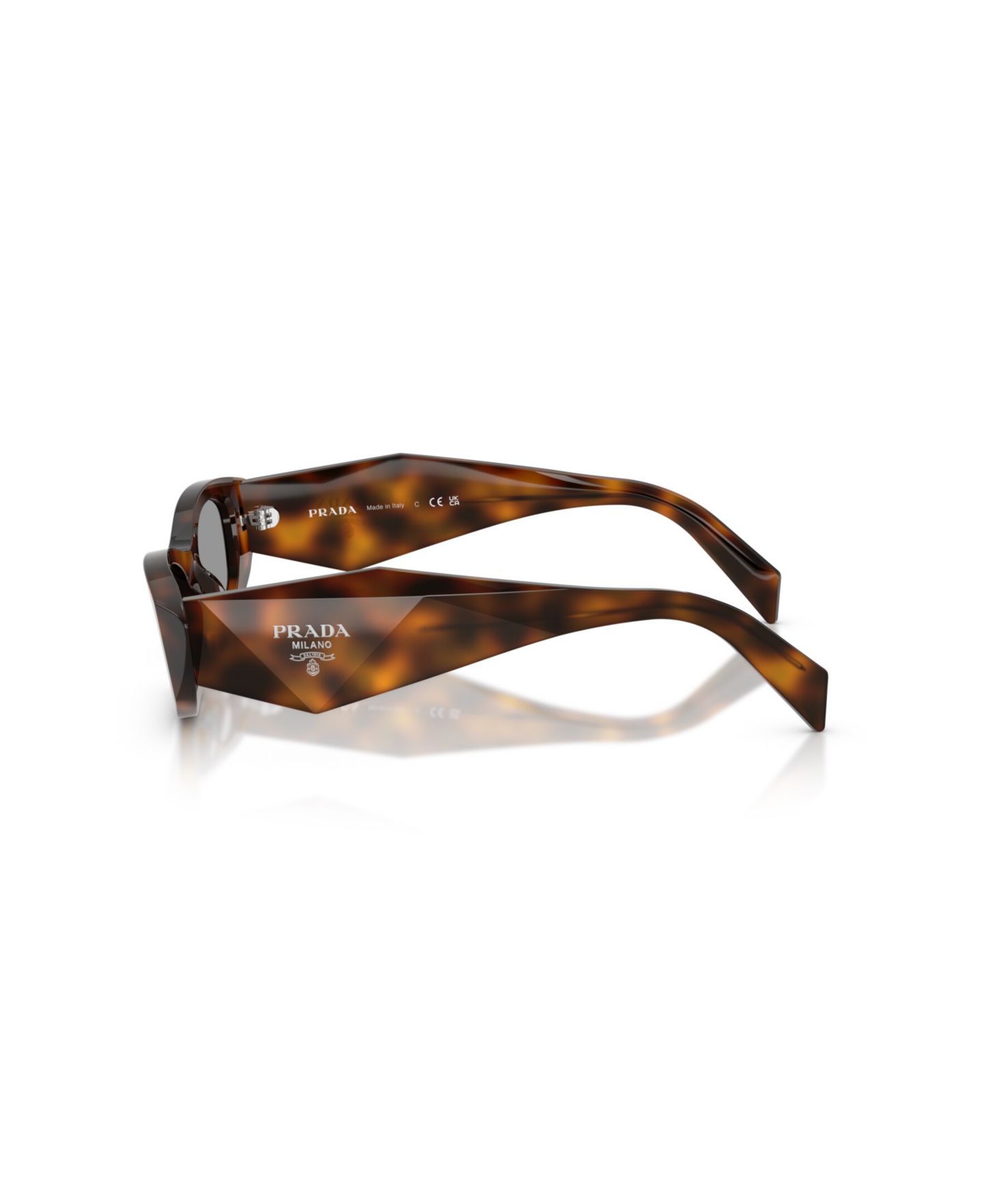 Женские солнцезащитные очки Prada Oval Sunglasses, PR B16S, цвет: Чёрный — фото 13