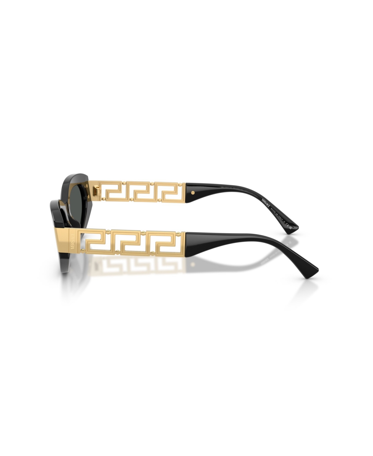 Versace Greca Lunettes De Soleil Ail-de-chat In Black