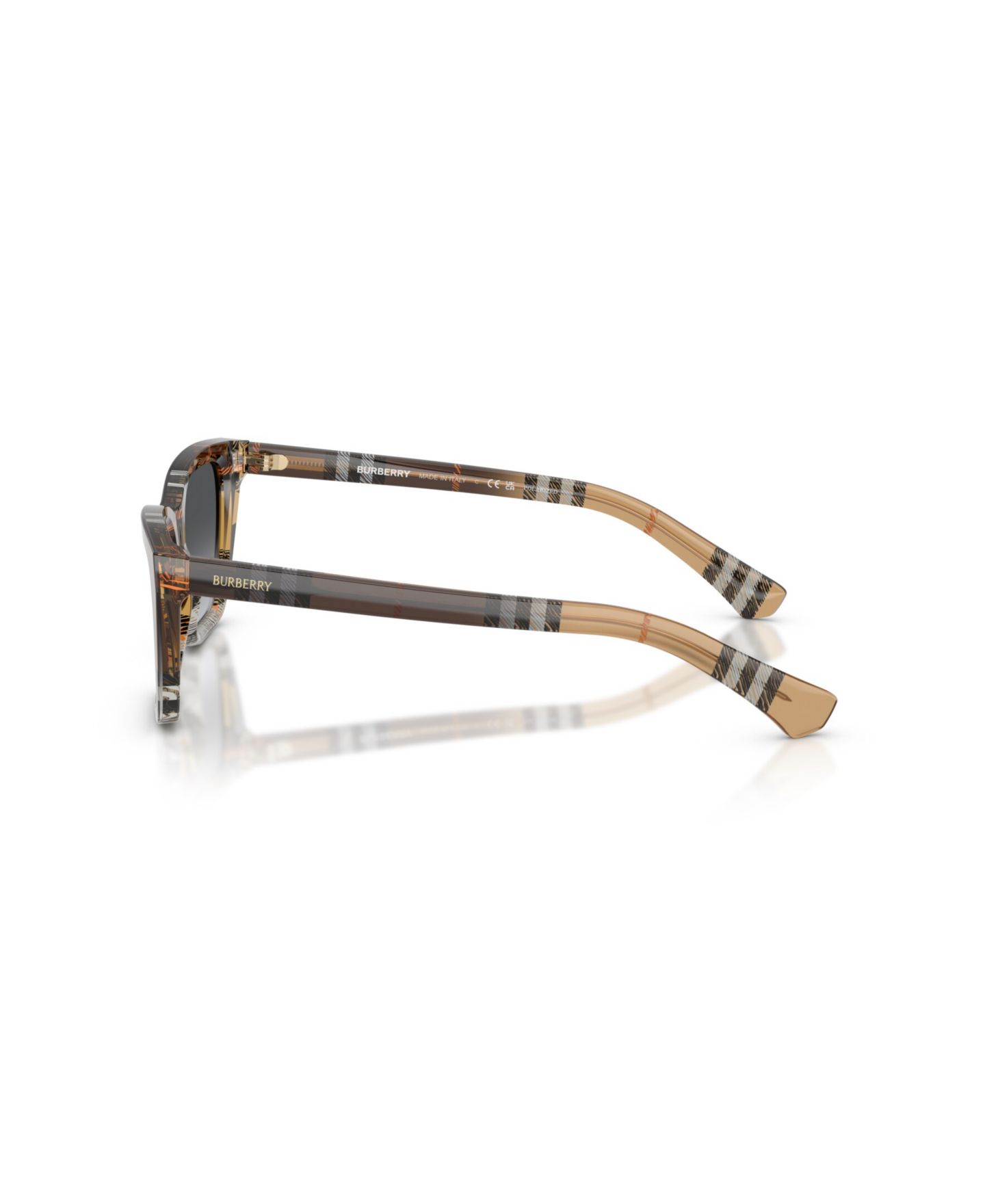Женские солнцезащитные очки Burberry Polarized Sunglasses, BE4468, цвет: Клетчатый песочный — фото 5