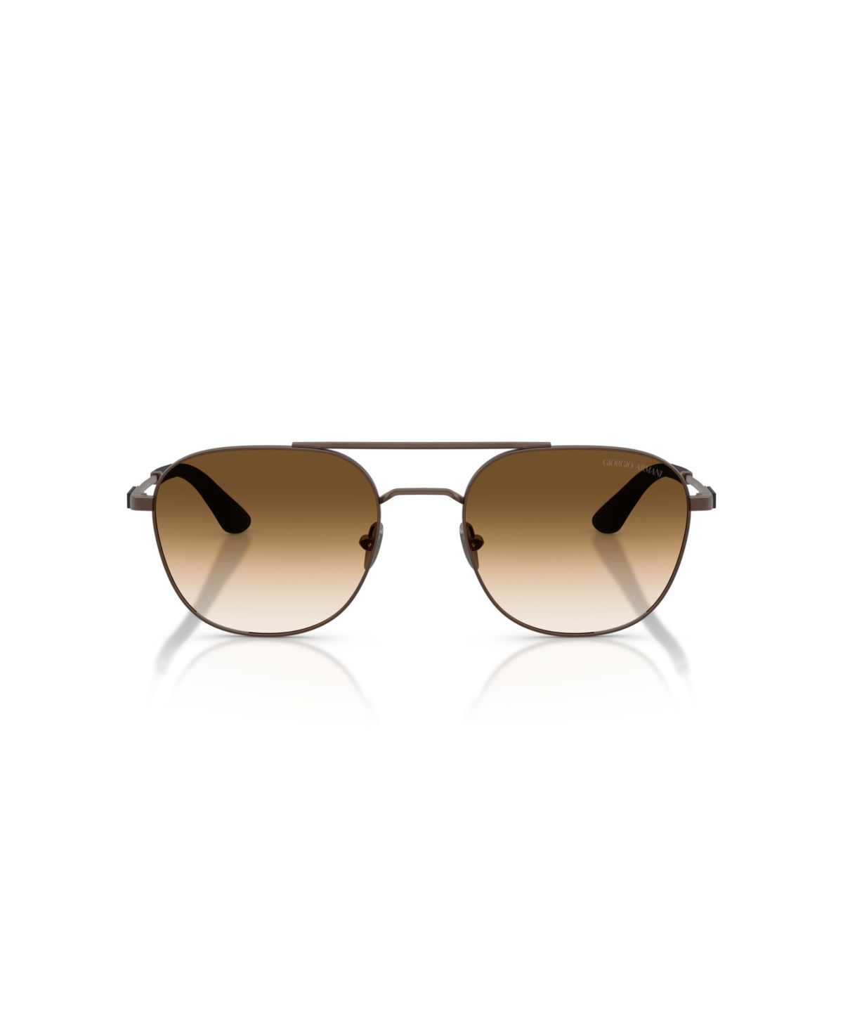 Giorgio Armani Double-bridge Sunglasses In Brown
