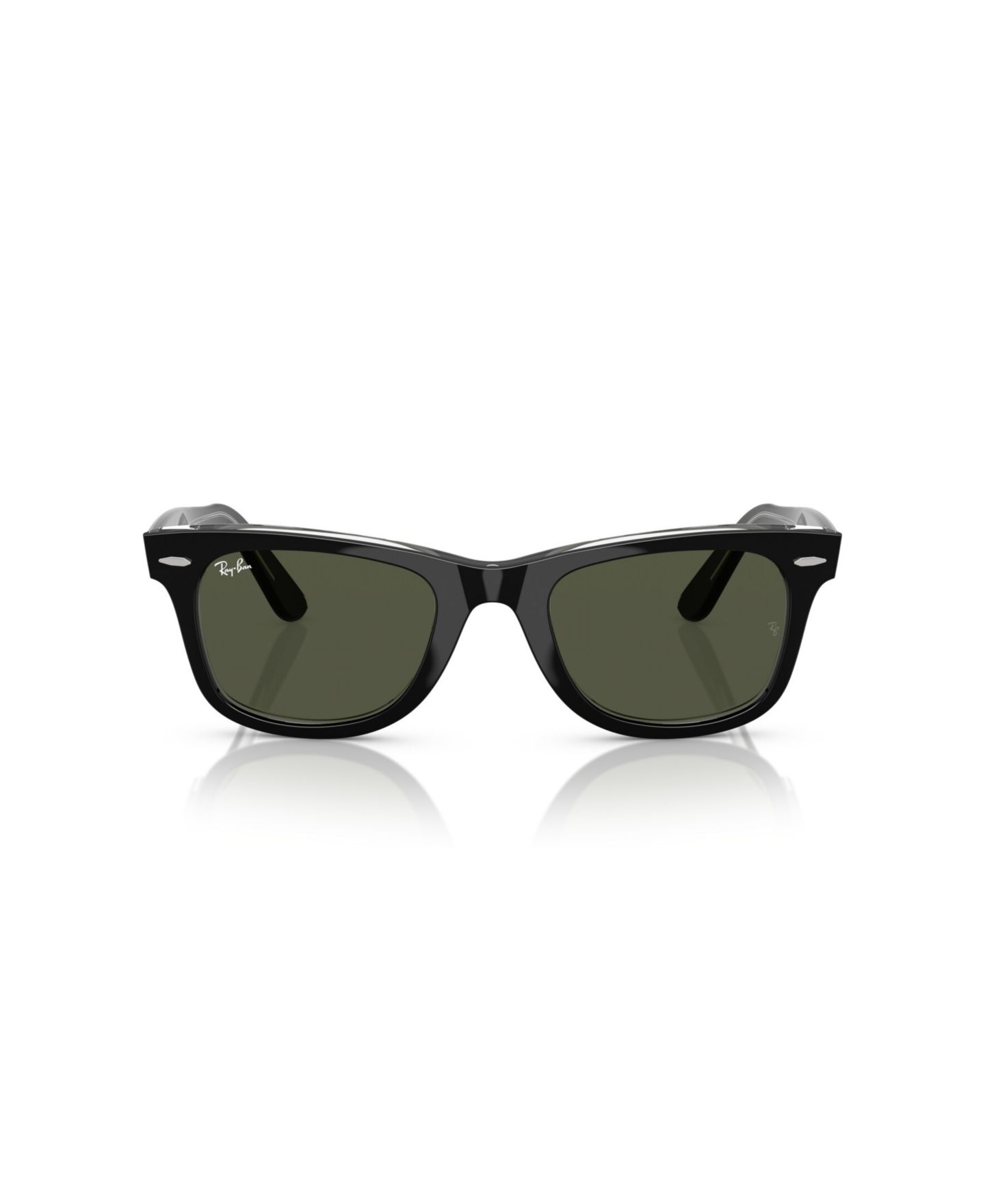 Солнцезащитные очки Ray-Ban Unisex Square Sunglasses, Wayfarer RB2140, цвет: Чёрный прозрачный — фото 2