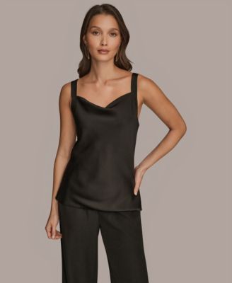 Women's Silk Cowl Neck Sleeveless Camisole Top