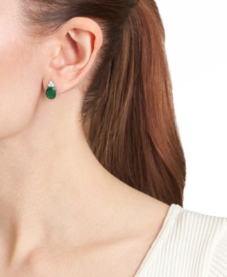 Crystal (0.12 ct. t.w.) and Cubic Zirconia (3.44 ct. t.w.) Stud Earrings in Sterling Silver