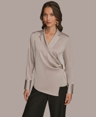 Women's Wrap Long Sleeve V-Neck Top