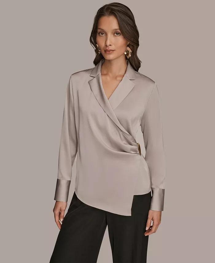 Women's Wrap Long Sleeve V-Neck Top