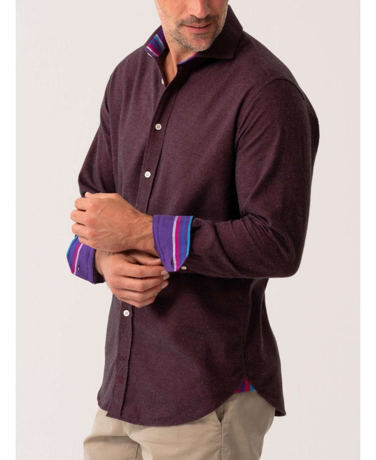 Koy Clothing Men's Long Sleeve Cotton Cashmere Shirt