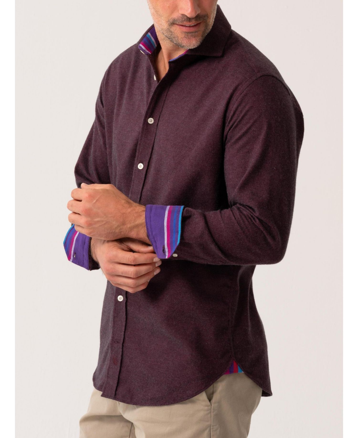 Men's Cotton Cashmere Long Sleeve Shirt