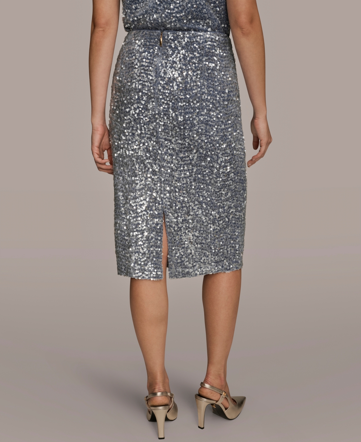 Donna Karan New York Women's Sequin Pencil Midi Skirt