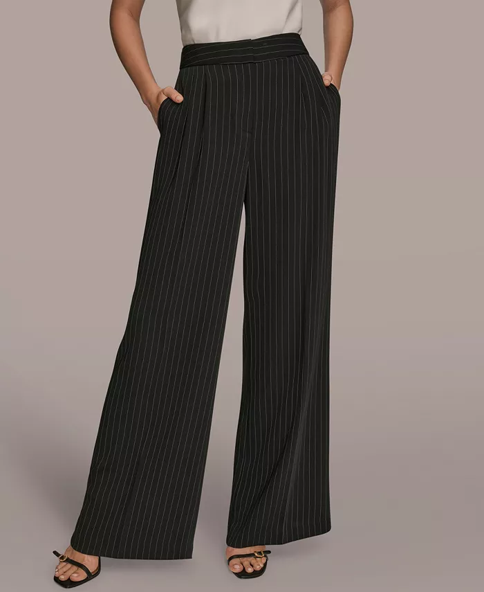 Women's Pinstripe Wide Leg Pants