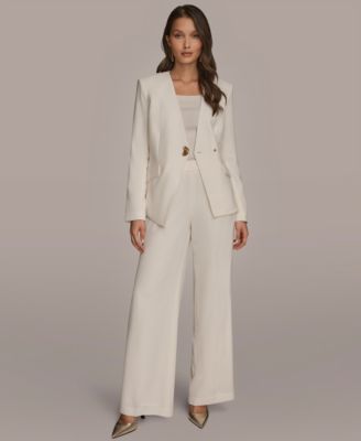 Women's One-Button Asymmetrical Blazer