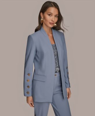 Women's Notch Lapel Collar One-Button Blazer
