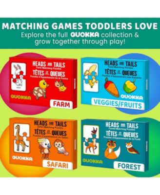 16 Pairs of Wood Animals - Memory Matching Games for 2-4 Ages