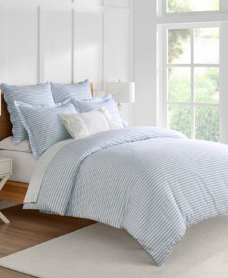 Home Martha Stripe Reversible 3-Pc. Duvet Cover Set, King